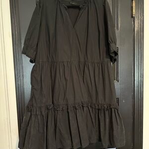 J.Crew Black Tiered Ruffle Midi Dress – 3X